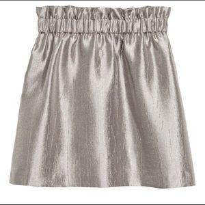 Super cute H&M crinkled silver skirt!